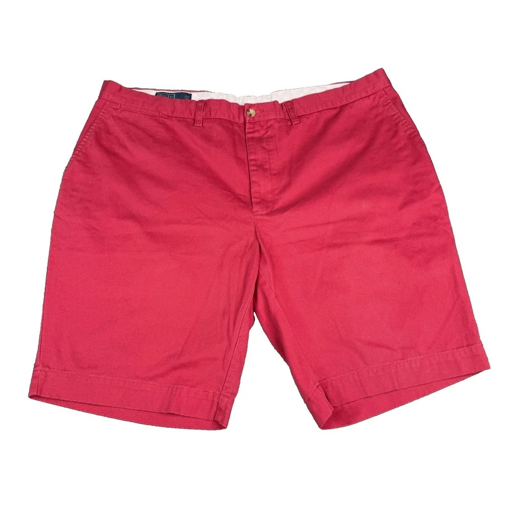 Polo Ralph Lauren Shorts Mens 42 Red Flat Front 10